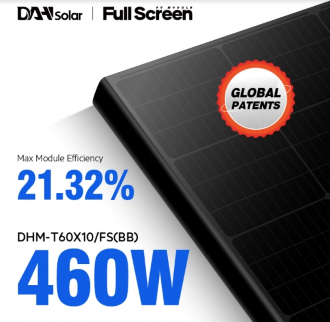 460W - DAH Solar - 1/3 Cut Full-Screen PV Module