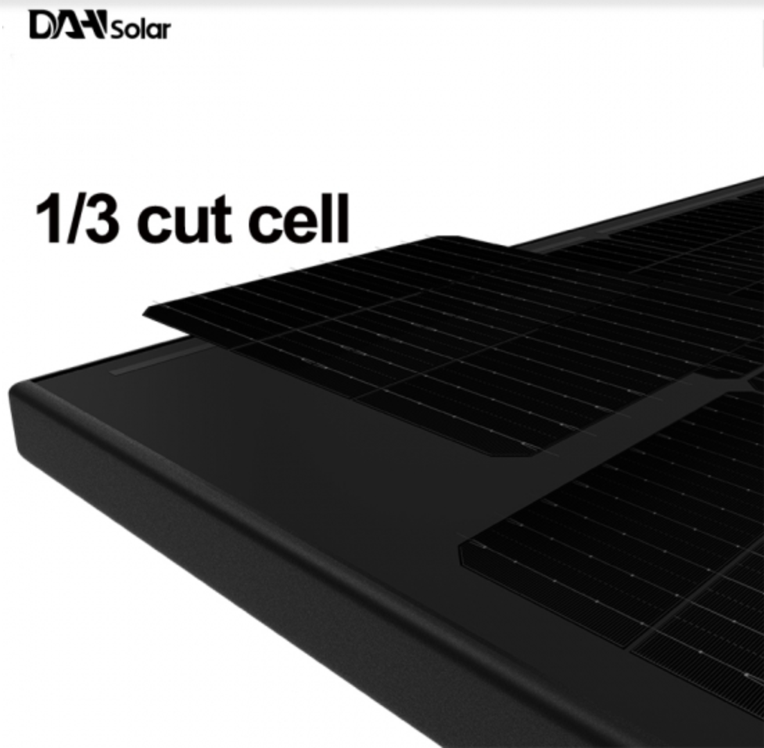 460 W – DAH Solar – 1/3 geschnittenes Vollbild-PV-Modul
